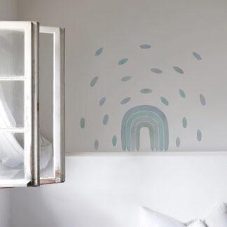 Tresxics Αυτοκόλλητο Τοίχου Watercolor Rainbow Blue