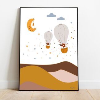Pompelmoes Αφίσα Hot air balloon landscape
