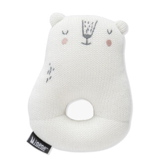 Minene Κουδουνίστρα Πλεκτή Cream Bear