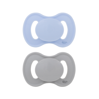 Lullaby Planet Πιπίλα Σιλικόνης 2τεμ Νούμερο 1  Ice Blue & Misty Grey  0-6m