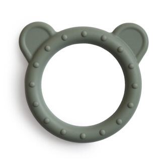 Mushie Μασητικός Κρίκος Οδοντοφυΐας "Bear" Dried Thyme από Σιλικόνη