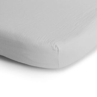 Mushie Σεντόνι Κούνιας Βαμβακερό 120x60cm Λευκό