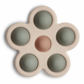 Mushie Flower Press Toy (Dried Thyme/Natural/Shifting Sand)
