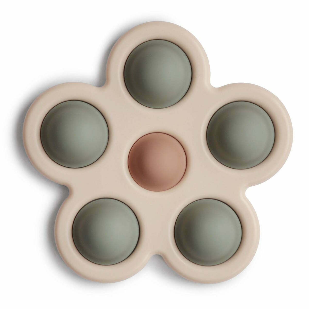 Mushie Flower Press Toy (Dried Thyme/Natural/Shifting Sand)