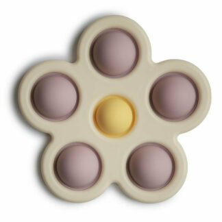 Mushie Flower Press Toy (Soft Lilac/Pale Daffodil/Ivory)