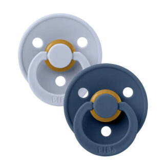 Bibs Πιπίλες Καουτσούκ No2 για 6-18 μηνών Dusty Blue / Steel Blue 2τμχ