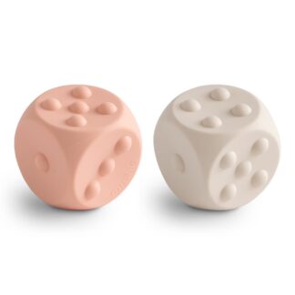 Mushie Παιχνίδι Πίεσης Dice Press Toy Blush/Shifting Sand 2τεμ.
