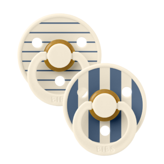 Bibs Πιπίλες Καουτσούκ No2 για 6-18 μηνών Studio Ivory Steel Blue Mix 2τμχ