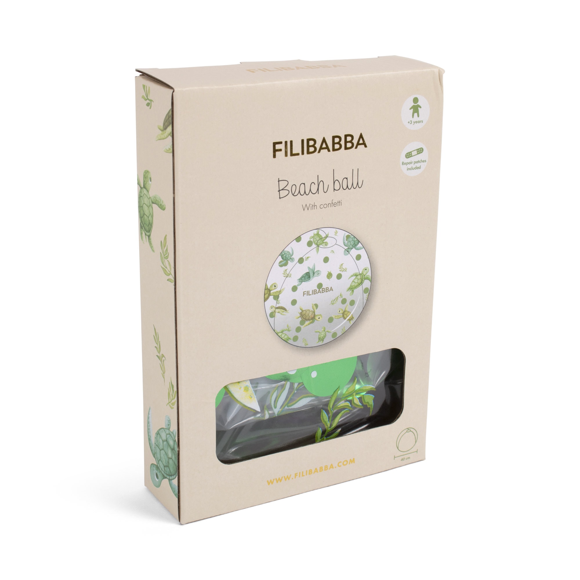 Filibabba Μπάλα Θαλάσσης Φουσκωτή 40 εκ. First Swim confetti - Image 3