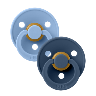 Bibs Πιπίλες Καουτσούκ No2 για 6-18 μηνών Sky Blue / Steel Blue 2τμχ