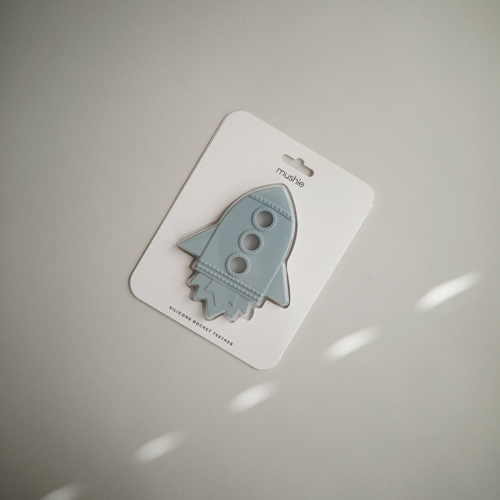 Mushie Μασητικός Κρίκος Οδοντοφυΐας Rocket Cloud από Σιλικόνη - Image 2