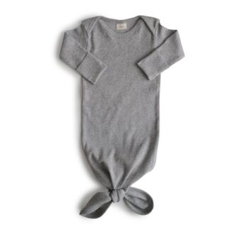 Mushie Φορμάκι Ribbed με Δέσιμο από Οργανικό Βαμβάκι Grey Melange
