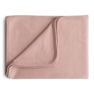 Mushie Κουβέρτα Αγκαλιάς & Λίκνου Blush 90x90εκ.