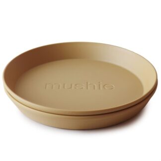 Mushie Παιδικό Πιάτο Φαγητού Mustard 2τμχ