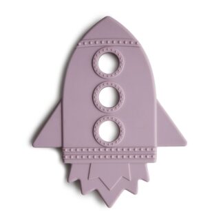 Mushie Μασητικός Κρίκος Οδοντοφυΐας Rocket Soft Lilac από Σιλικόνη