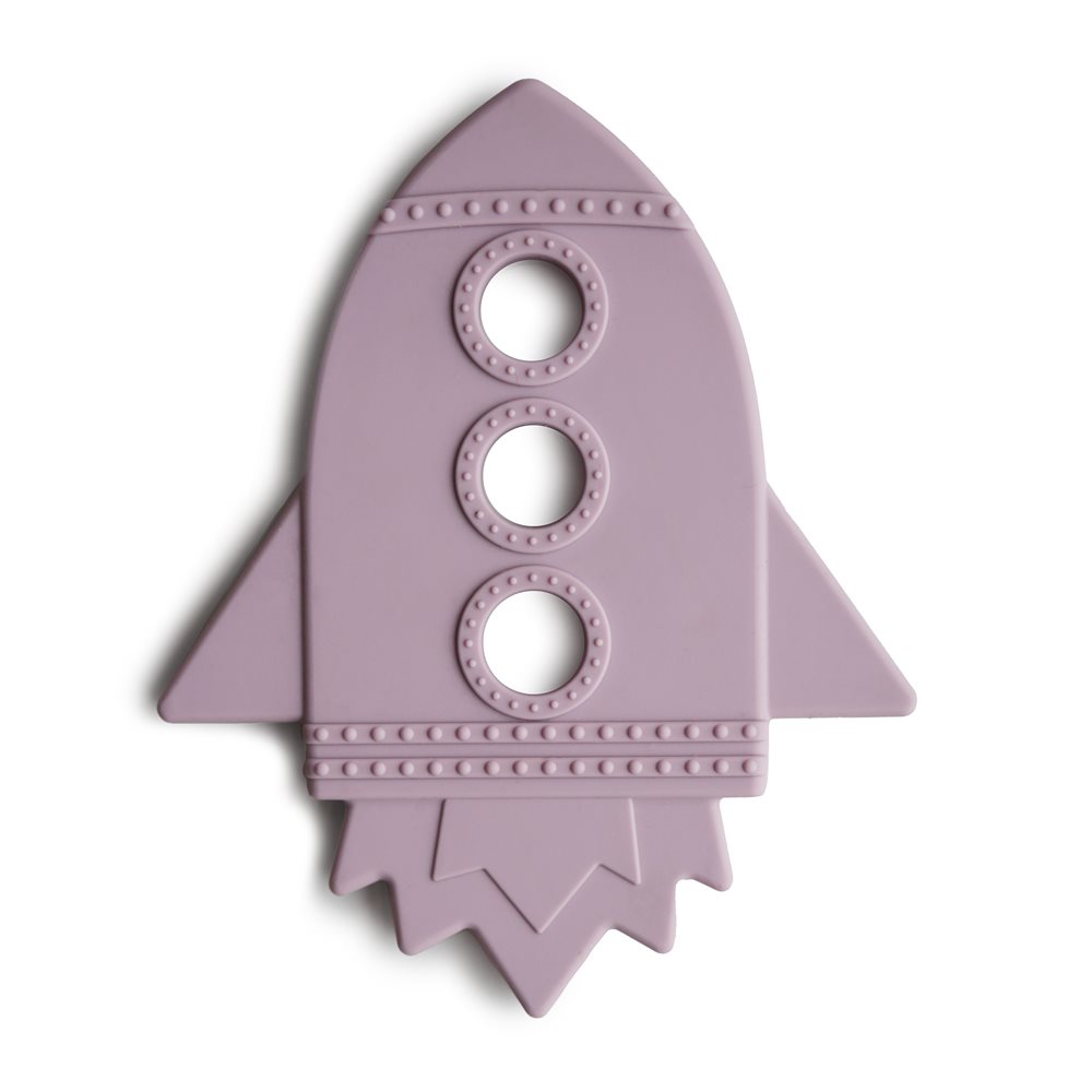 Mushie Μασητικός Κρίκος Οδοντοφυΐας Rocket Soft Lilac από Σιλικόνη