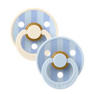 Bibs Πιπίλες Καουτσούκ No2 για 6-18 μηνών Studio Baby Blue Dusty Blue Mix 2τμχ