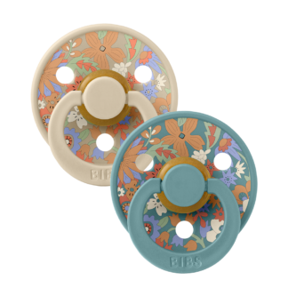 Bibs Πιπίλες Καουτσούκ No1 για 0-6 μηνών Liberty June Blossom Vanilla Hush 2τμχ
