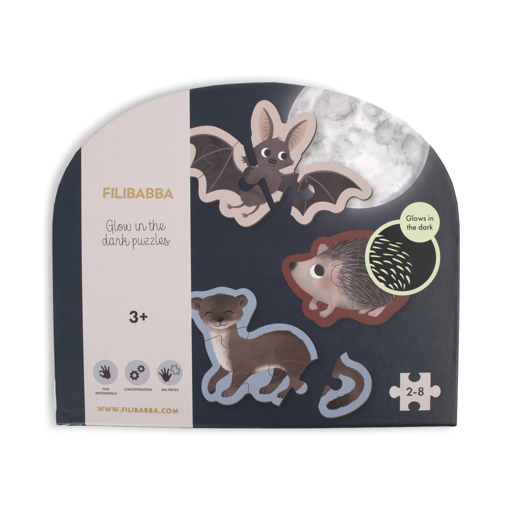 Filibabba Παζλ που λάμπει στο σκοτάδι Forest Friends