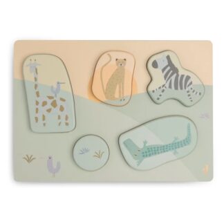 Jollein Ξύλινο Παιδικό Puzzle Jungle Jumbo 5pcs