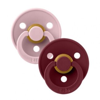 Bibs Πιπίλες Καουτσούκ No1 για 0-6 μηνών Pink Plum / Elderberry 2τμχ