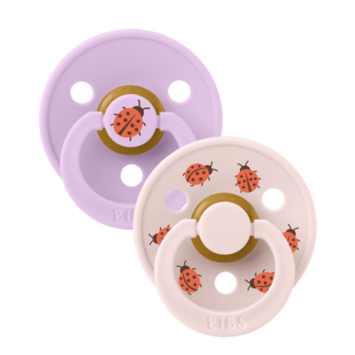 Bibs Πιπίλες Καουτσούκ No2 για 6-18 μηνών Studio Ladybug Violet Mix 2τμχ