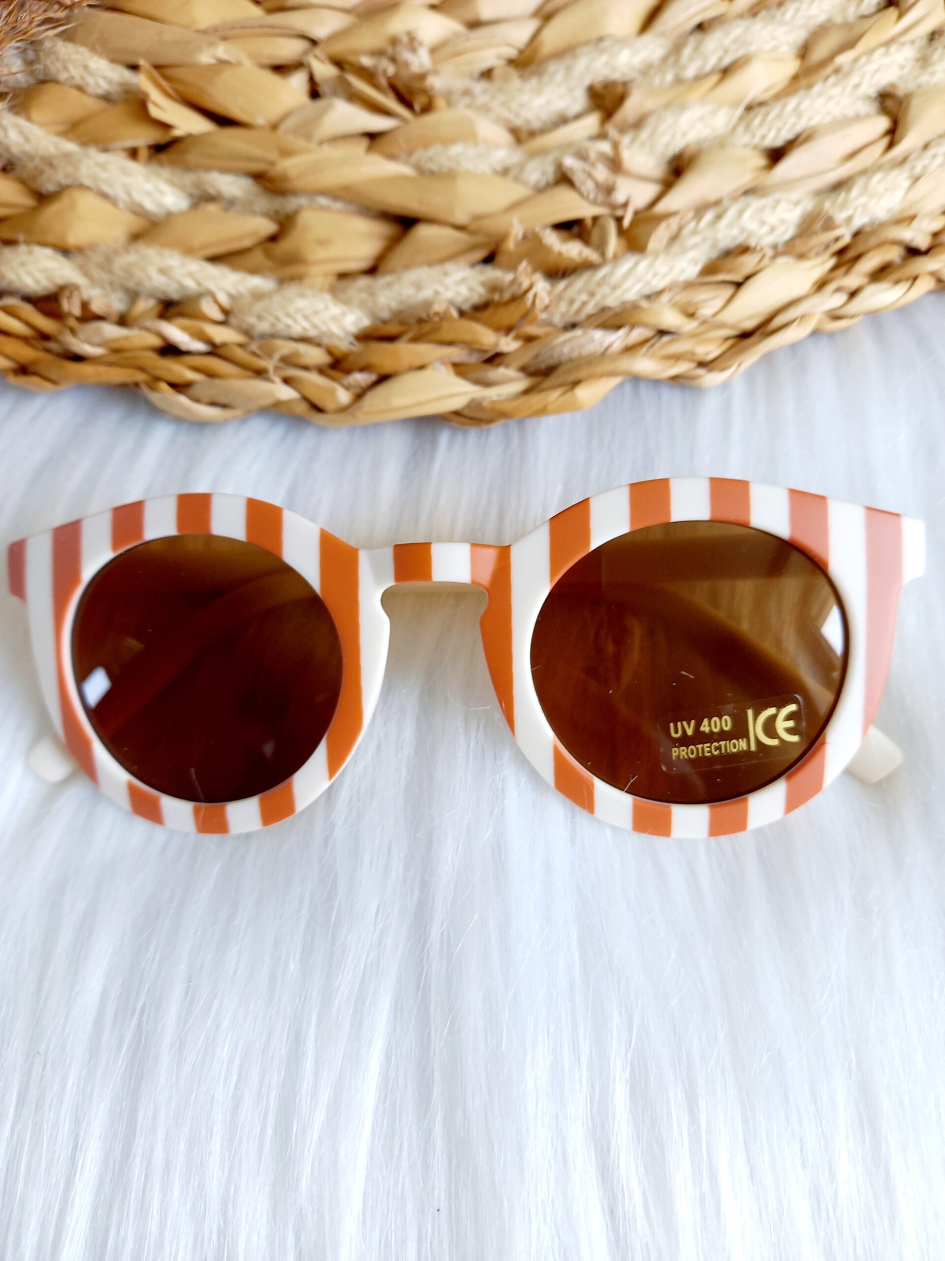 Happy By Lies Γυαλιά ηλίου παιδικά Classic Stripe Cream/Caramel