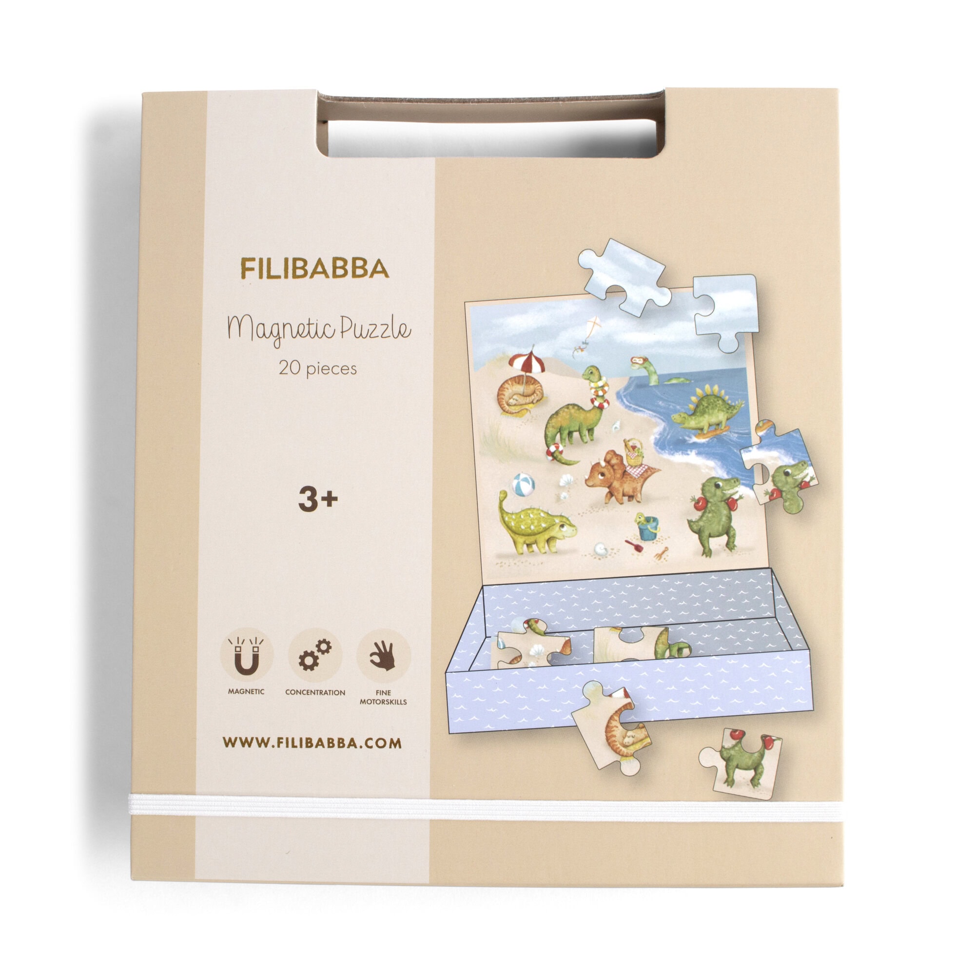 Filibabba Παζλ με μαγνητάκια Dino Beach 20τεμάχια - Image 2