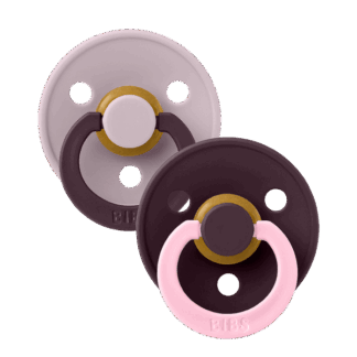 Bibs Πιπίλες Καουτσούκ No2 για 6-18 μηνών Studio Dusty Lilac / Plum 2τμχ