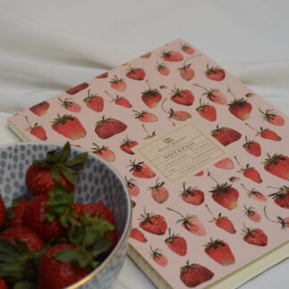 Petit Manou Σημειωματάριο Strawberries Pink
