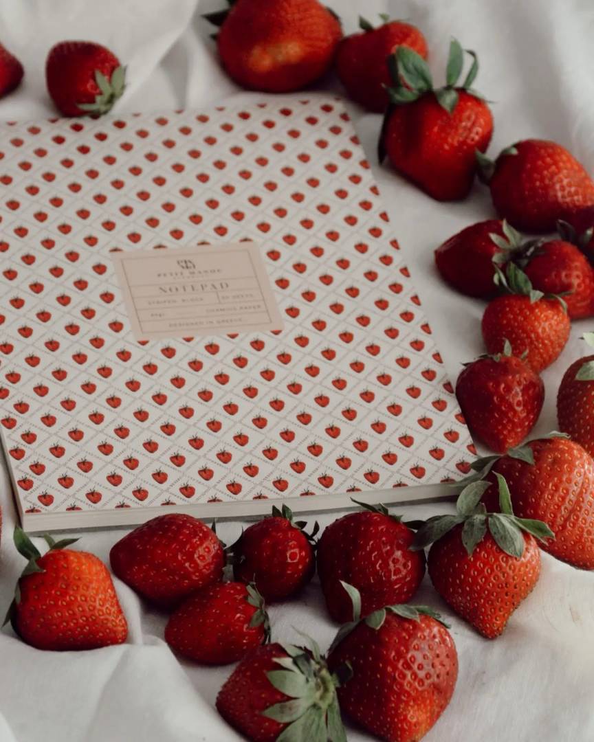 Petit Manou Σημειωματάριο Strawberry Ecru - Image 2