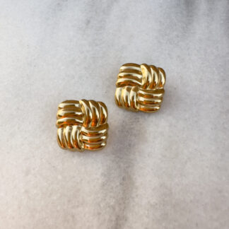 Charm me Σκουλαρίκια Square Braid Earrings