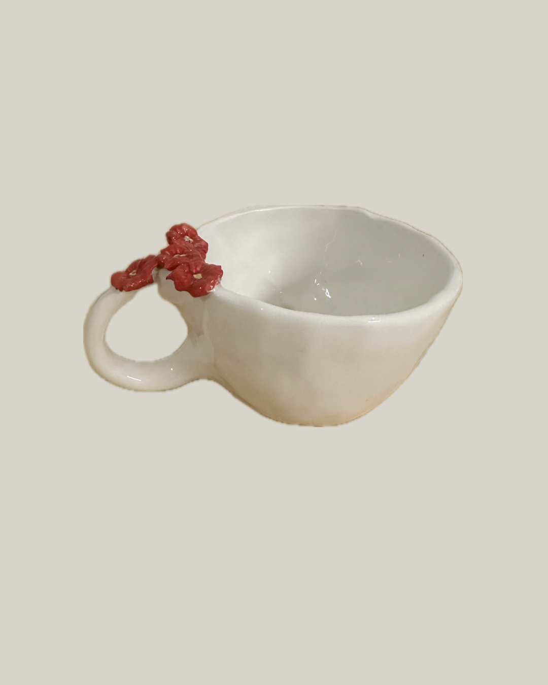 Lunatique Κουπα Κεραμική Double Cappuccino Red Flowers