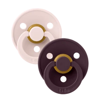 Bibs Πιπίλες Καουτσούκ No2 για 6-18 μηνών Petal / Plum 2τμχ