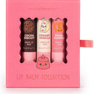 Simple Pleasures Σετ Lip Balm Kawaii Pastries 3gr