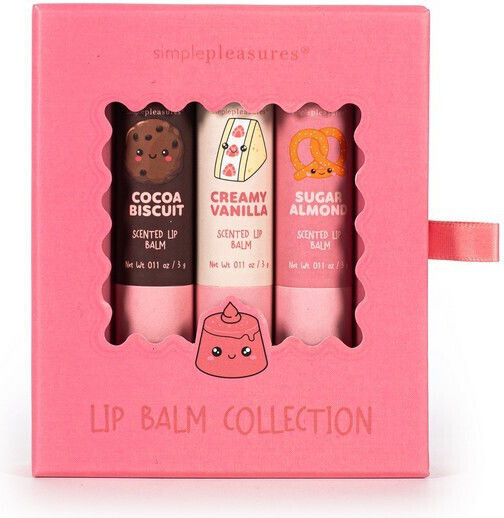 Simple Pleasures Σετ Lip Balm Kawaii Pastries 3gr