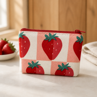 Mood Πορτοφολάκι strawberries χειροποίητο