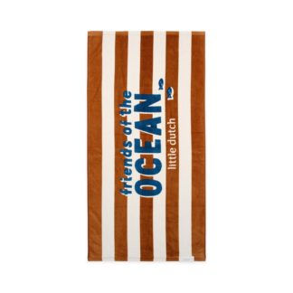 Little Dutch Πετσέτα θαλάσσης Ocean World Brown Stripe  60x120