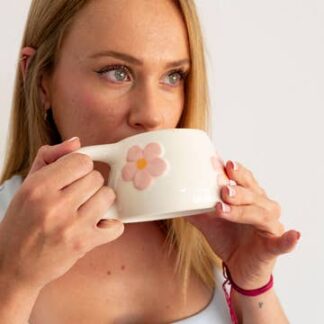 Κούπα κεραμική χειροποίητη Flower Cup Pink