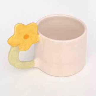 Κούπα κεραμική χειροποίητη Espresso Flower Yellow