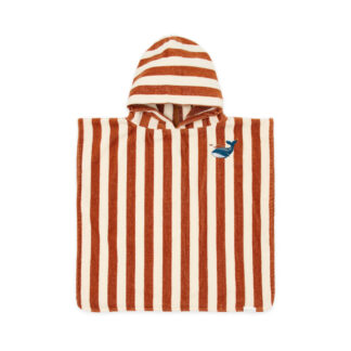 Little Dutch Παιδικό πόντσο Ocean World Brown Stripe One size