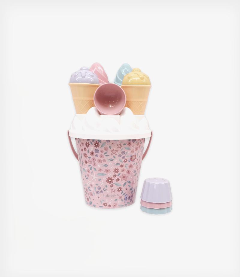 Little Dutch Σετ κουβαδάκια παραλίας Ice Cream Dreamy Mermaid Ροζ
