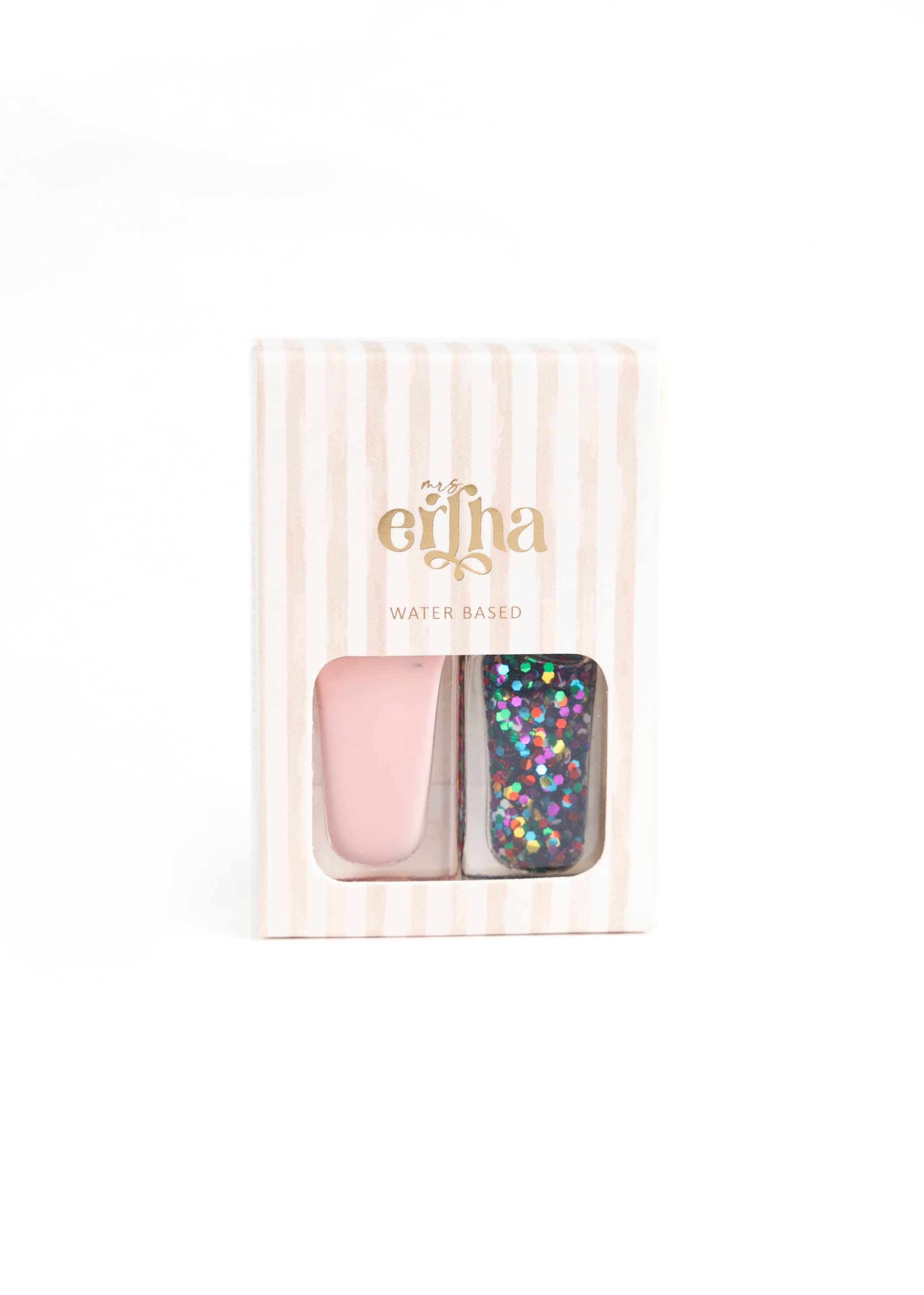 Mrs Ertha Σετ 2 Βερνίκια Νυχιών Glitter Spell
